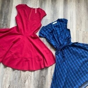 Eight Sixty dresses 1950’s pinup dresses Medium red & blue
